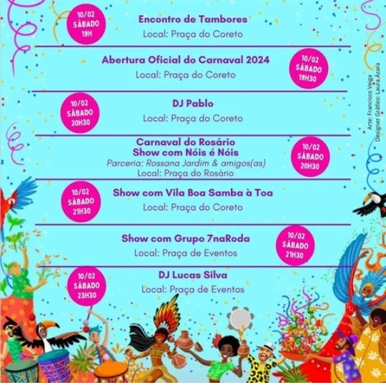 PROGRAMAÇÃO OFICIAL CARNAVAL  ( 2024 )